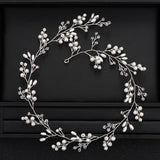 Wedding Headdress Pearl Crystal Headband Bridal Hair Accessories