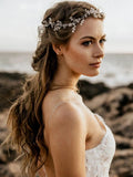 Wedding Headdress Pearl Crystal Headband Bridal Hair Accessories