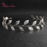 Silver Leaf Shape Bridal Hair Vine Wedding Headpiece