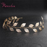 Silver Leaf Shape Bridal Hair Vine Wedding Headpiece