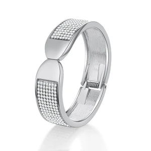 Crystal Rhinestones Silver Bracelets for Women Bride