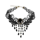 Wedding Lace Choker Necklaces Vintage Black Lace Choker Necklace
