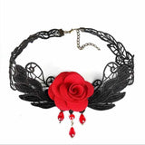 Wedding Lace Choker Necklaces Vintage Black Lace Choker Necklace