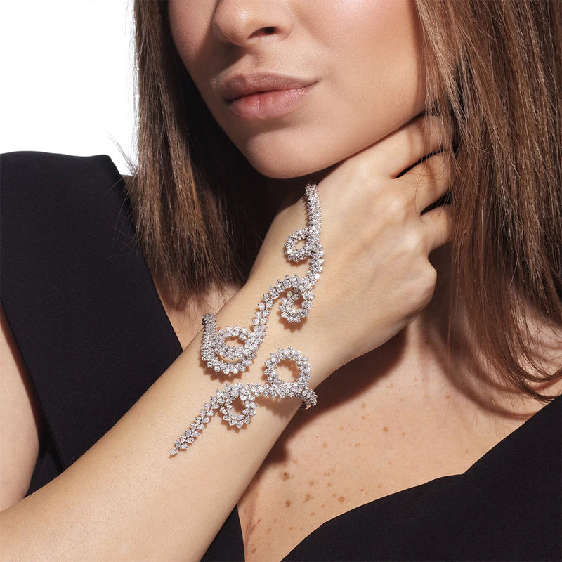 Zircon Bracelet for Women Club Banquet Cuff Bracelet