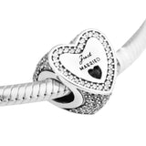 Heart Beads for Charms Bracelets DIY Silver 925 Jewelry