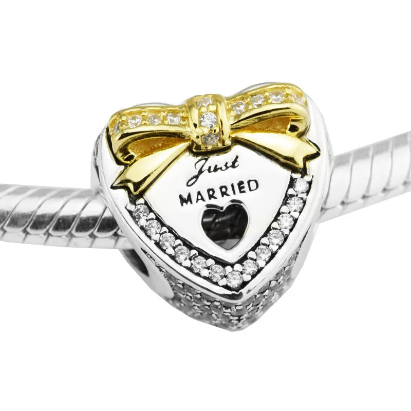 Heart Beads for Charms Bracelets DIY Silver 925 Jewelry