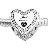 Heart Beads for Charms Bracelets DIY Silver 925 Jewelry