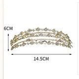 Wedding Zircon Crystal Tiara Headdress Bride Hair Band