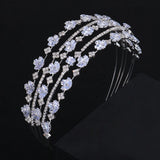 Wedding Zircon Crystal Tiara Headdress Bride Hair Band