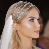 Wedding Zircon Crystal Tiara Headdress Bride Hair Band