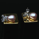 Natural Pearl Earrings 925 Silver Butterflyer