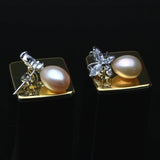 Natural Pearl Earrings 925 Silver Butterflyer