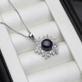 Natural Pearl Pendant Sterling Silver Necklace