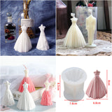 Wedding Dress Silicone Candle Mold DIY Home Decor Craft