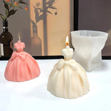 Wedding Dress Silicone Candle Mold DIY Home Decor Craft