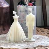 Wedding Dress Silicone Candle Mold DIY Home Decor Craft