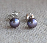 Peacock Freshwater Pearl Stud Earrings, 925 Silver, Wedding Party Gift