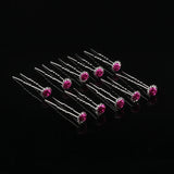 Crystal Rhinestone Rose Flower Hairpins Set for Bridal Party