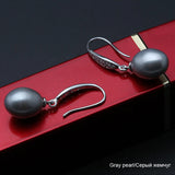 Wedding Pearl Drop Earrings, Sterling Silver Fine Jewelry