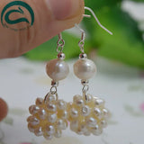 Freshwater Pearl Dangle Earrings Silver for Wedding Birthday