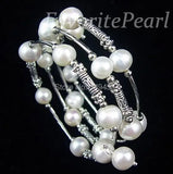 Triple Row Freshwater Pearl Wrap Bracelet