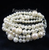 5.0-11.5mm Freshwater Pearl Bracelet - 7.5 Inches