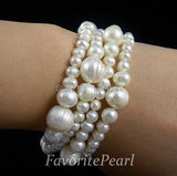 5.0-11.5mm Freshwater Pearl Bracelet - 7.5 Inches