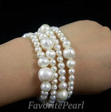 5.0-11.5mm Freshwater Pearl Bracelet - 7.5 Inches