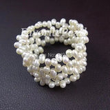 Freshwater Pearl Wrap Bracelet - Triple Row 7-8 Inches