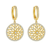 Real Diamond 18K Yellow Earrings for Women Round Hoop Earring