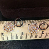 Real Diamond 18K Yellow Earrings for Women Round Hoop Earring