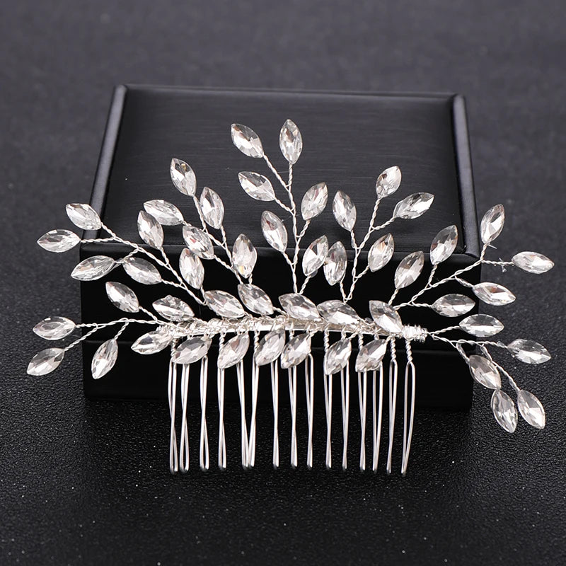 Rhinestone Wedding Hair Comb Bride Head Ornaments Hair Accessories