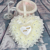 Heart Shape Wedding Ring Bearer Pillow