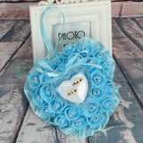 Heart Shape Wedding Ring Bearer Pillow Flowers