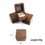 Rustic Mr & Mrs Wedding Ring Box - Engraved Engagement Rings Holder
