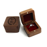 Rustic Mr & Mrs Wedding Ring Box - Engraved Engagement Rings Holder