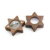 Hexagon Star Shaped Wood Ring Box for Proposal