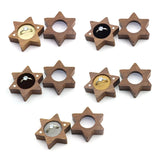 Hexagon Star Shaped Wood Ring Box for Proposal