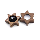 Hexagon Star Shaped Wood Ring Box for Proposal