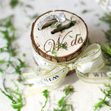Wedding Ring Box Proposal Lettering Wooden Jewelry Box
