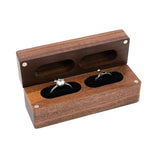 Wedding Ring Box Walnut Pair Ring Storage Wooden Box