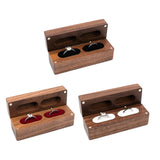 Wedding Ring Box Walnut Pair Ring Storage Wooden Box