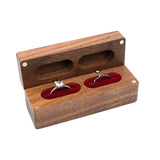 Wedding Ring Box Walnut Pair Ring Storage Wooden Box