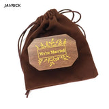 Wedding Ring Box Walnut Ring Storage Packaging We Are Married Wooden Box