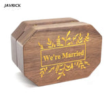 Wedding Ring Box Walnut Ring Storage Packaging We Are Married Wooden Box