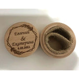 Personalized Wedding Ring Case - Name & Date Engraved