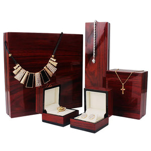 Wooden Wedding Ring Earring Box Jewelry Storage