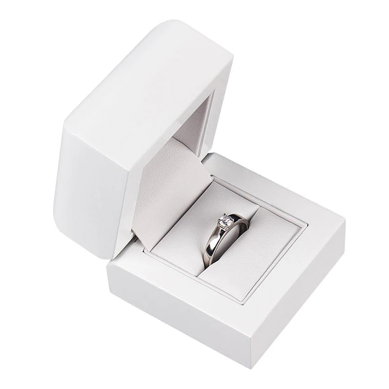 Wooden Wedding Ring Earring Box Jewelry Storage