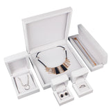 Wooden Wedding Ring Earring Box Jewelry Storage