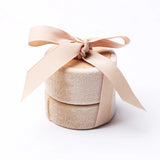 Light Yellow Velet Wedding Ring Jewelry Packaging